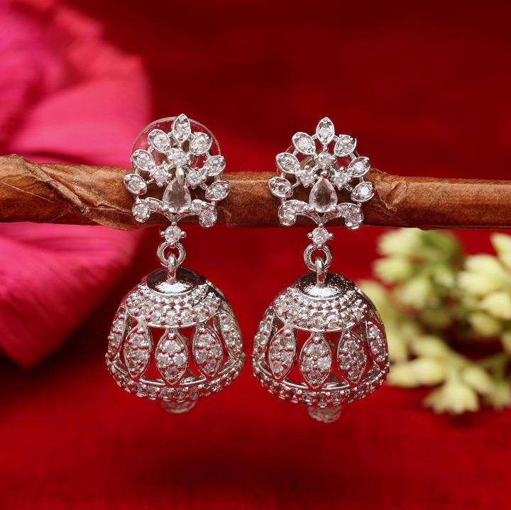 Anti tarnisha ad silver jumkha earrings 1149 Artificial gold jewellery Delhi